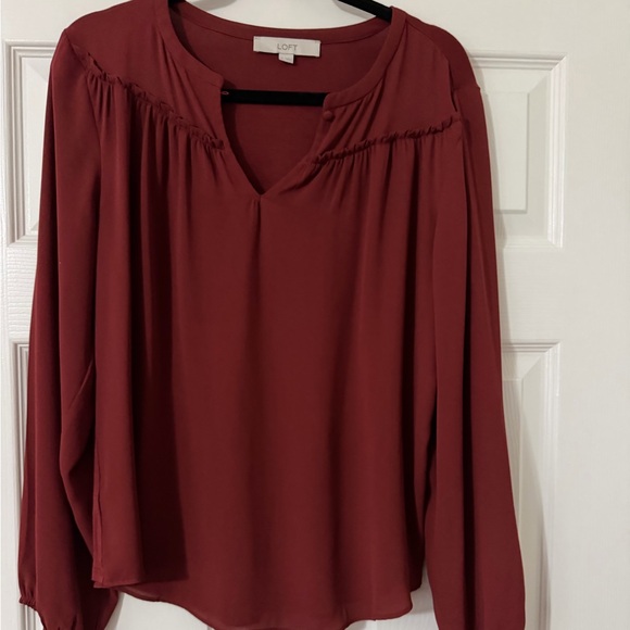 LOFT Tops - LOFT Deep Red Women's Blouse